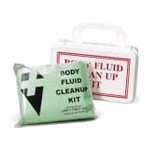 Body Fluid Clean Up Kit in Clear Plastic Bag